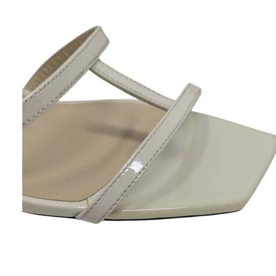 Jimmy Choo Ria 65 strappy heel in ivory, size 37.5