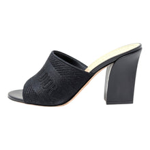  Christian Dior Dway Heeled Slides in Black, size 37.5