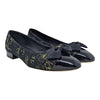 Chanel ballet flats in CC pattern black tweed, size 39.5