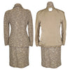 Vintage Chanel 1996 skirt suit in neutral tweed, size FR 40