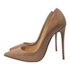 Christian Louboutin So Kate 120 patent pumps in nude, size 38