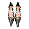 Prada Vintage Cutout Pointed Toe Pump in Brown, size 38.5