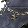 2022 CHANEL combat boots in navy black, size 37