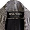 BALMAIN double breasted blazer in black and white, size 36