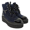 2022 CHANEL combat boots in navy black, size 37