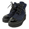 2022 CHANEL combat boots in navy black, size 37