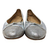 CHANEL ballet flats in silver metallic, size 40