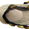 Gucci espadrille flat sandals in black, size 38.5